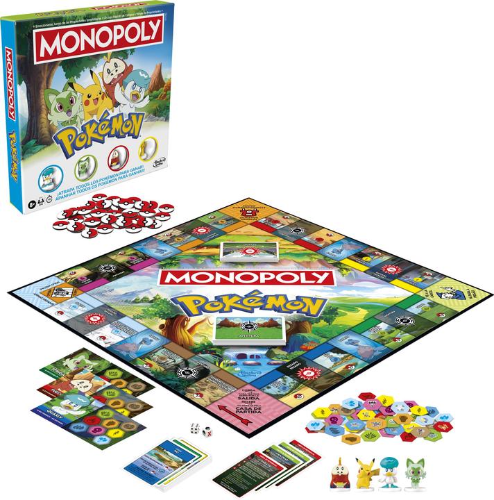 Produktbild Hasbro Spanisches Monopoly Pokemon Brettspiel (Spanisch, 2 - 8 Spieler)