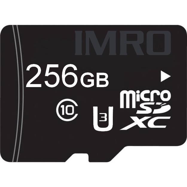 Thumbnail - IMRO 10/256GB ADP (256 GB, microSDXC, U3, UHS-I), Speicherkarte, Schwarz