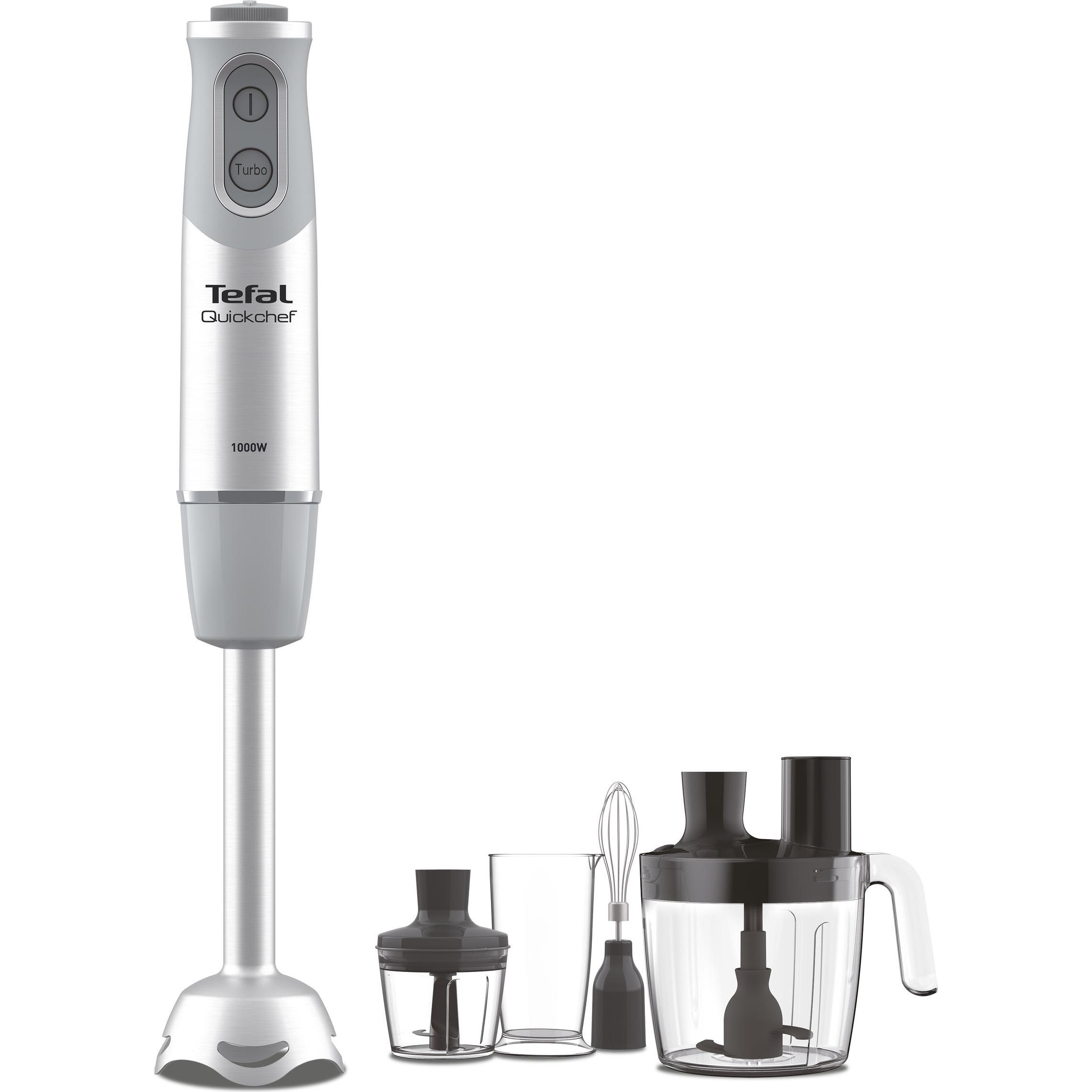 Tefal Quickchef HB65LD Mixer 800 L Tauchmixer Grau, Silber 1000 W, Stabmixer, Grau