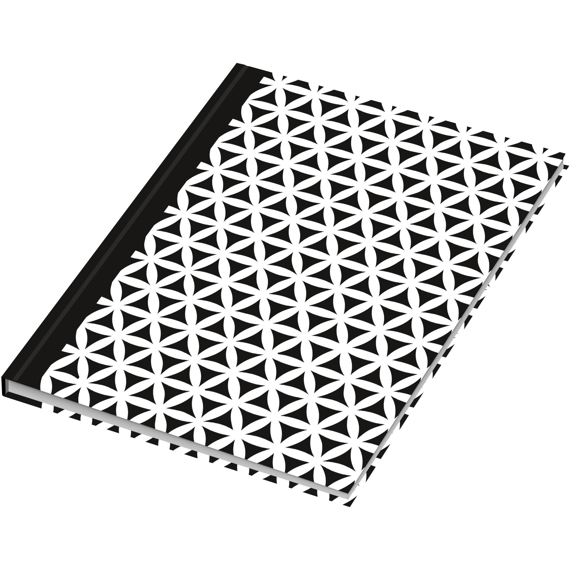 Rnk, Heft + Block, Verlag Notizbuch "Black & White Flowers", DIN A5, dotted (A5, Gepunktet)