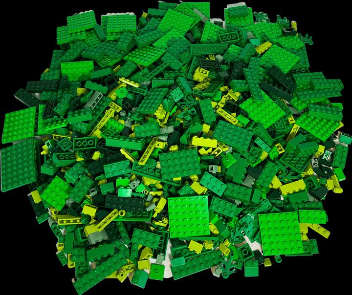 Actual product image LEGO Bricks Green mixed - 250 pieces - Green bricks mix - NEW (LEGO Accessories)