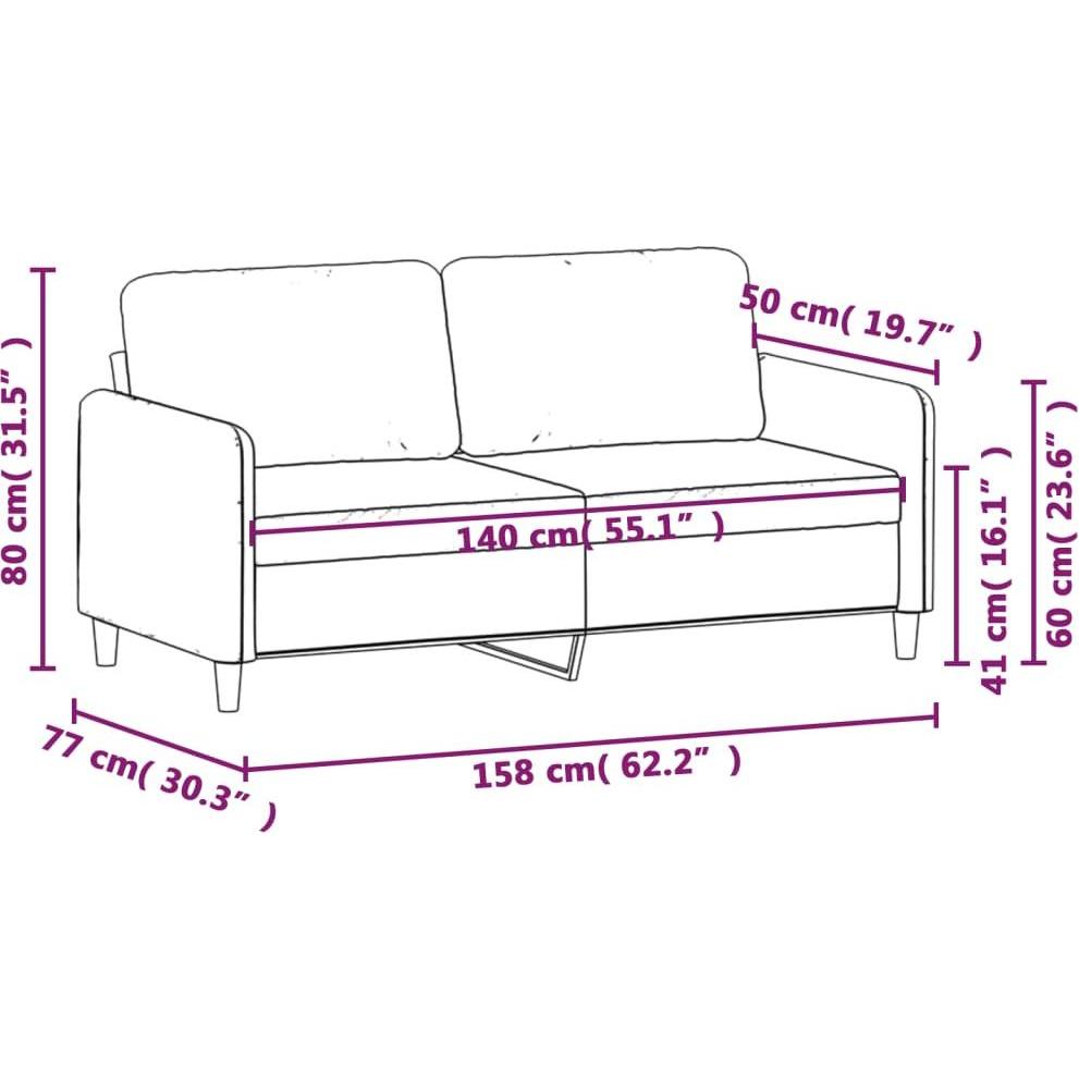 Thumbnail - VidaXL, Sofa, Harlem (2-Sitzer)