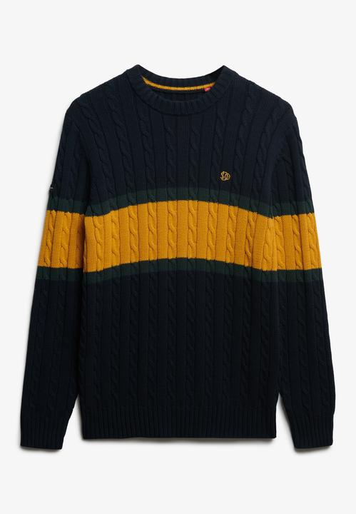 Produktbild Superdry Gestreifter Pullover aus gedrehtem Baumwollstrick (L)