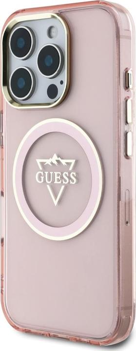 Produktbild Guess Hardcase MagSafe IML Metal Mountain Logo Case for iPhone 16 Pro 6,3" Pink (Apple iPhone 16 Pro)