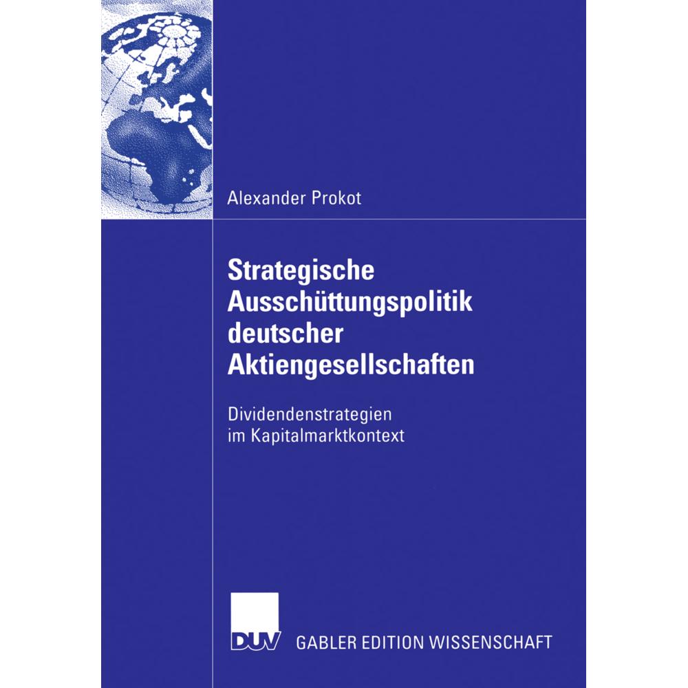 Strategische Ausschüttungspolitik deutscher Aktiengesellschaften, Fachbücher