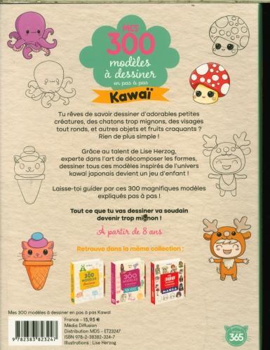 Image du produit Kawaii : mes 300 modèles à dessiner en pas à pas (Français, Duc, Lise, 2023)