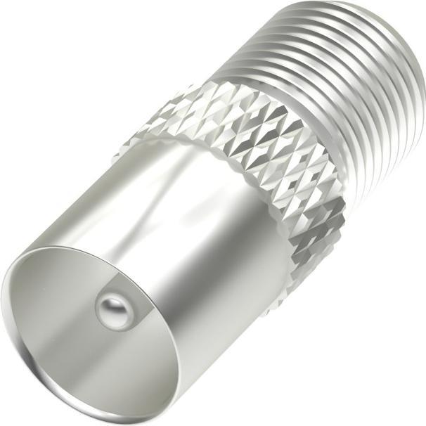 Actual product image Hama SAT adapter, F-coupling - coax plug (Plugs and connectors)