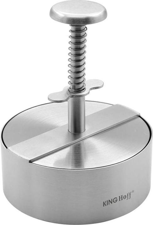 Kinghoff Hamburgerpresse aus Edelstahl, Ø 11,4 cm