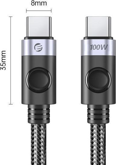 Produktbild Orico USB C – USB C PD 100W Fast Charging Cable 180° (0.50 m, 100 W)