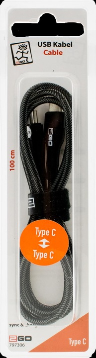 Actual product image 2GO USB C – USB C (1 m, USB 3.2 Gen 1)