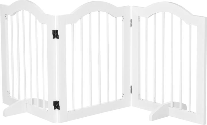 PawHut 3-teiliges Schutzgitter mit zwei Stützfüssen (61 - 154.50 cm)