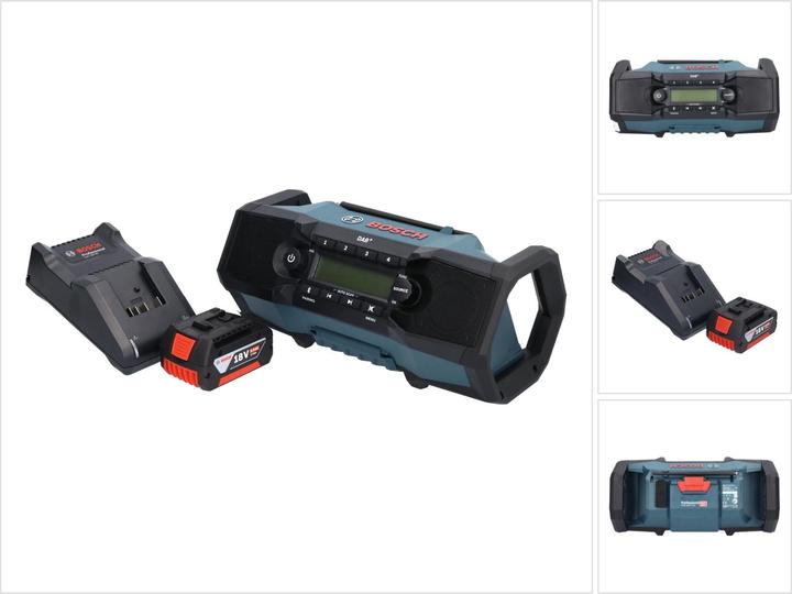 Produktbild Bosch Professional GPB 18V-2 SC Professional Akku Baustellenradio 18 V DAB+ Bluetooth AUX + 1x Akku 5,0 Ah + Lade (Bluetooth)