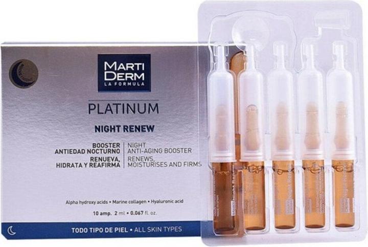 Actual product image Martiderm Platinum Night Renew Ampoules 10 x 2 ml (20 ml)
