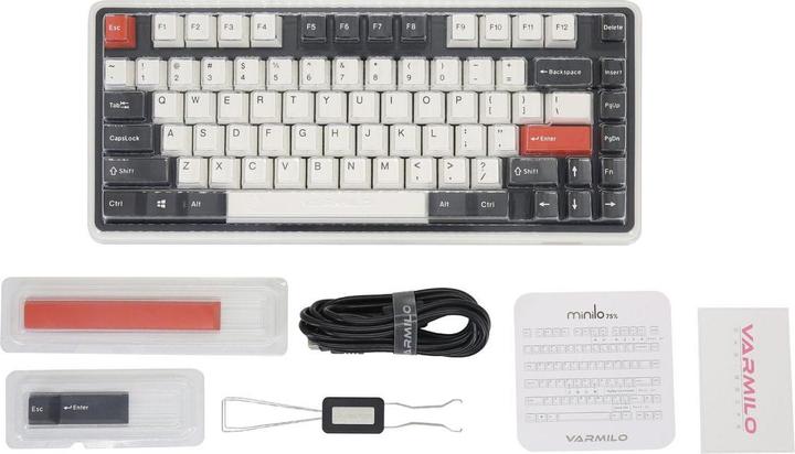 Immagine prodotto Varmilo Minilo VXT81 Retro (USA, Cablato, Senza fili)