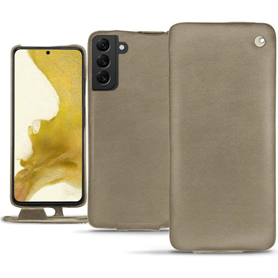 Noreve Lederschutzhülle vertikal (Samsung Galaxy S22), Smartphone Hülle, Beige