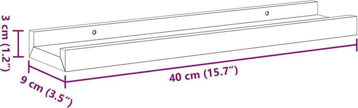 Immagine prodotto vidaXL Wandregal (40 x 9 x 3 cm)