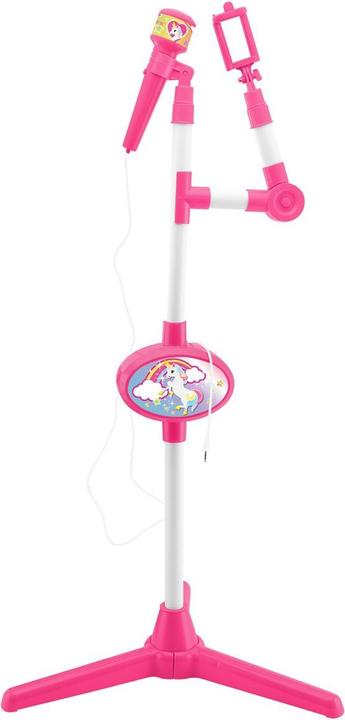 Actual product image Lexibook Unicorn microphone with luminous stand, built-in speaker, sound effects