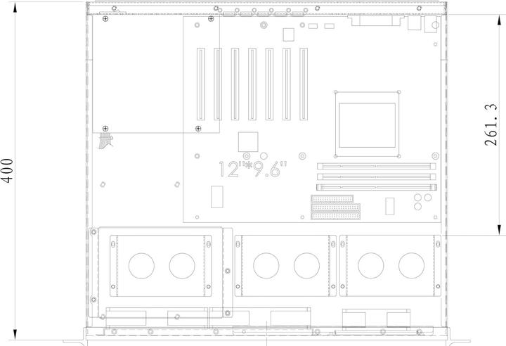 Actual product image Techly Rack Chassis 19 3U Black