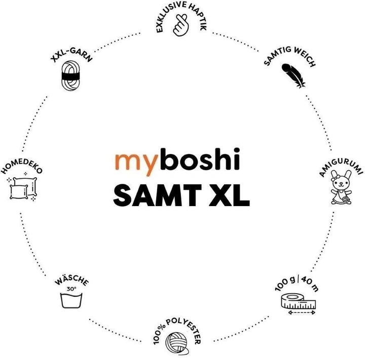 Produktbild Myboshi Wolle Chenille Samt XL Magnolie (40 m)