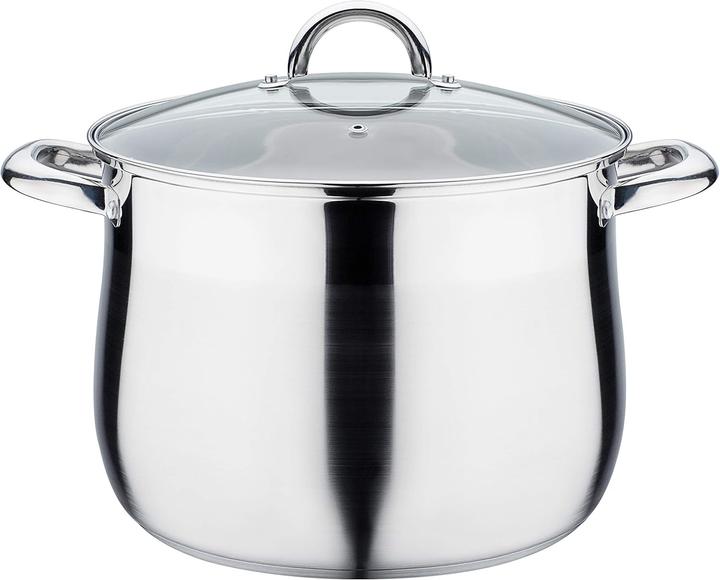 Produktbild GSW Jumbotopf Gemüsetopf Suppentopf gebauchte Form 26 cm - 11,5 Liter INDUKTION (26 cm, Kochtopf, Edelstahl)