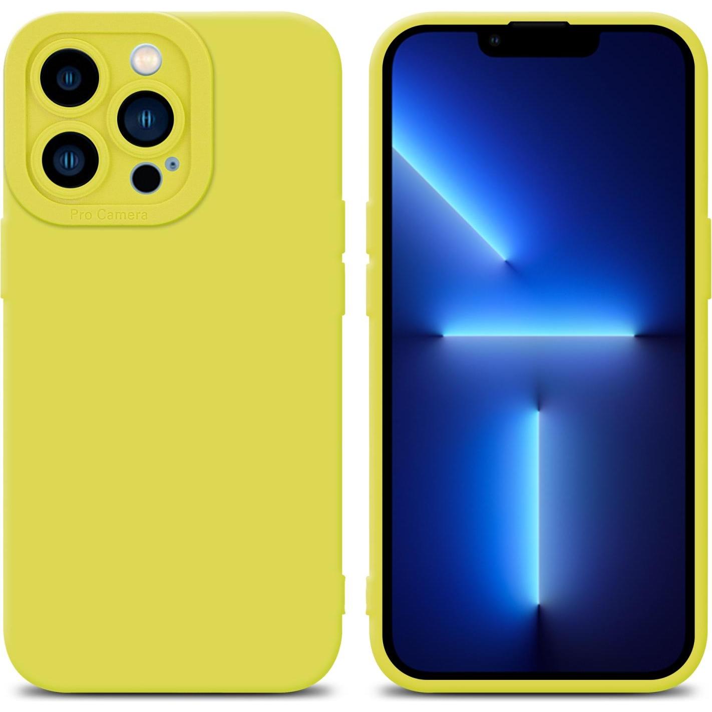 Cadorabo Hülle für Apple iPhone 12 PRO im TPU Fluid LM162 Style (Apple iPhone 12 Pro), Smartphone Hülle, Gelb