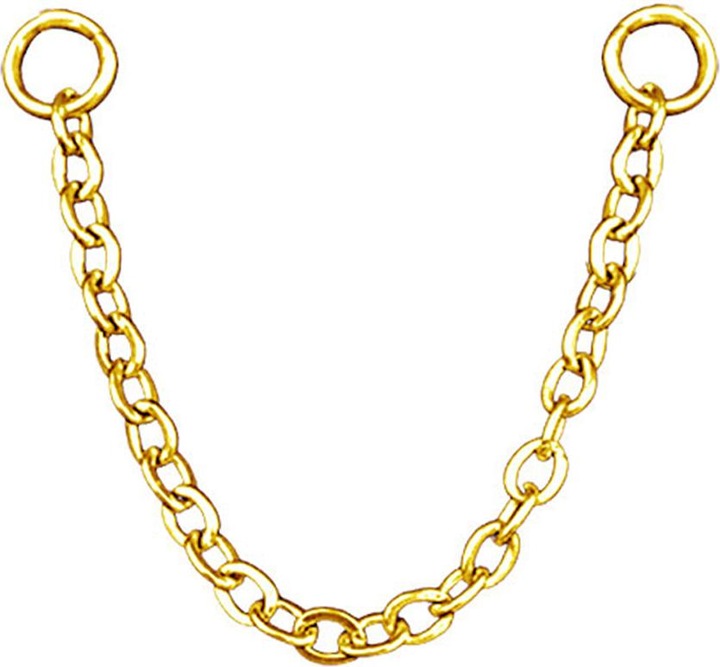 Produktbild Star Piercing Verbindungskette Basic vergoldet (Chirurgenstahl 316L, ohne Messing)