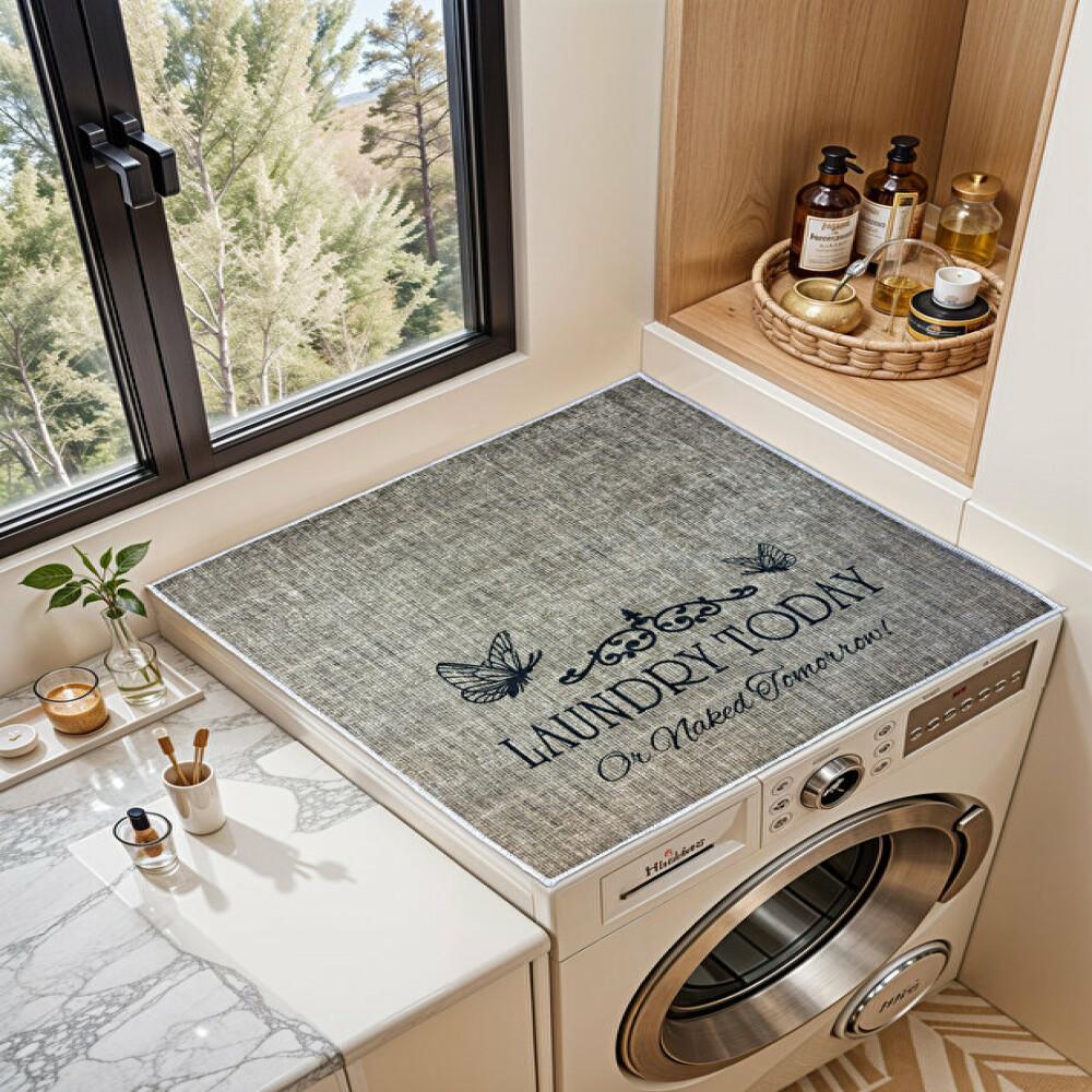Miqna Wasserdichte Waschmaschinenmatte Deluxe, Rutschfest, Grau – Erfrischende Wäsche, Accessori per asciugatrici