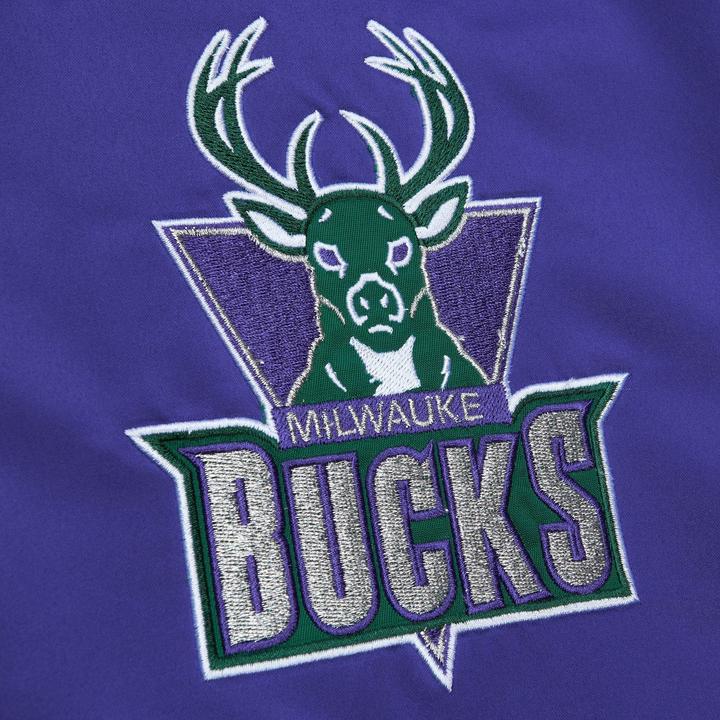 Image du produit Mitchell & Ness M&N Heavyweight Satin Veste NBA Milwaukee Bucks (S)