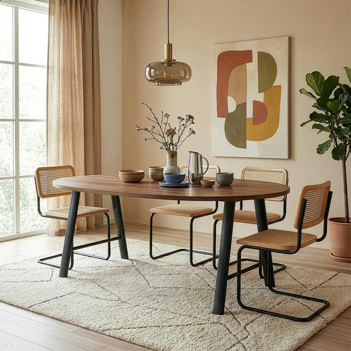 Produktbild En.Casa Tischgestell 2er Set Hullem Stahl 72x70x10 cm Schwarz