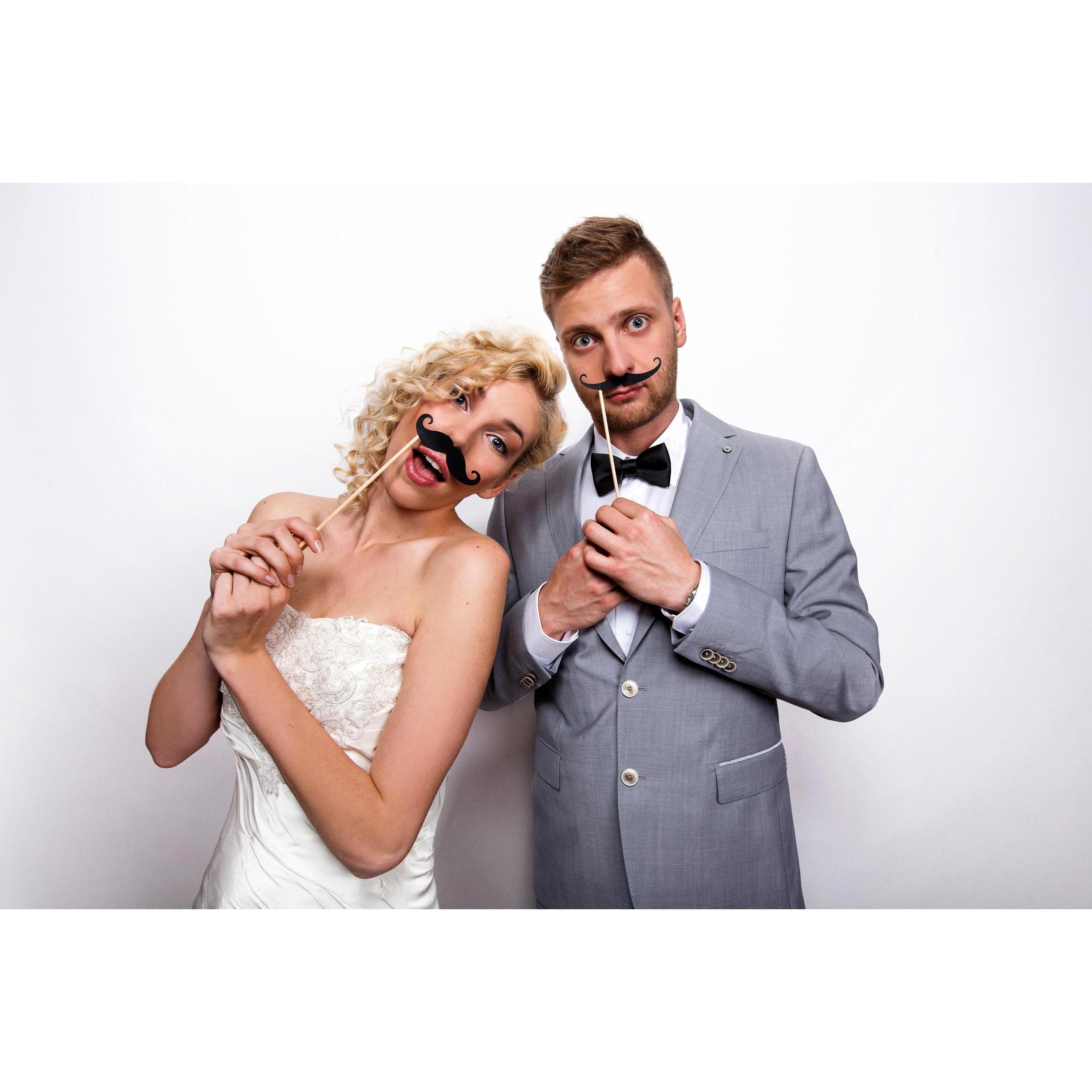 Thumbnail - Partydeco Partyaccessoire Moustache 6-teilig, Schwarz