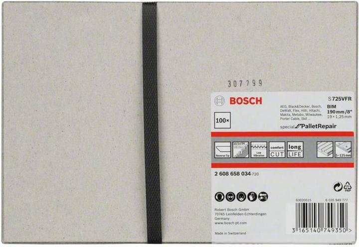 Actual product image Bosch Professional Zubehör PRO Pallet Repair S725VFR sheet, 1.25 x 19 x 190 mm, 100 pcs.