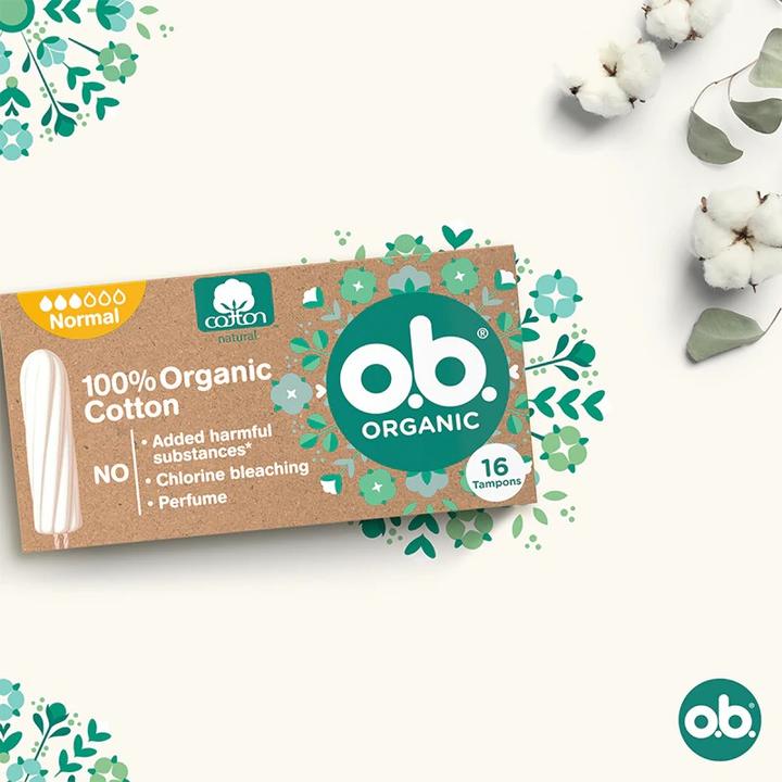 Actual product image o.b. Organic Normal Tampons - Variant: 16 ks (16x, Regular)