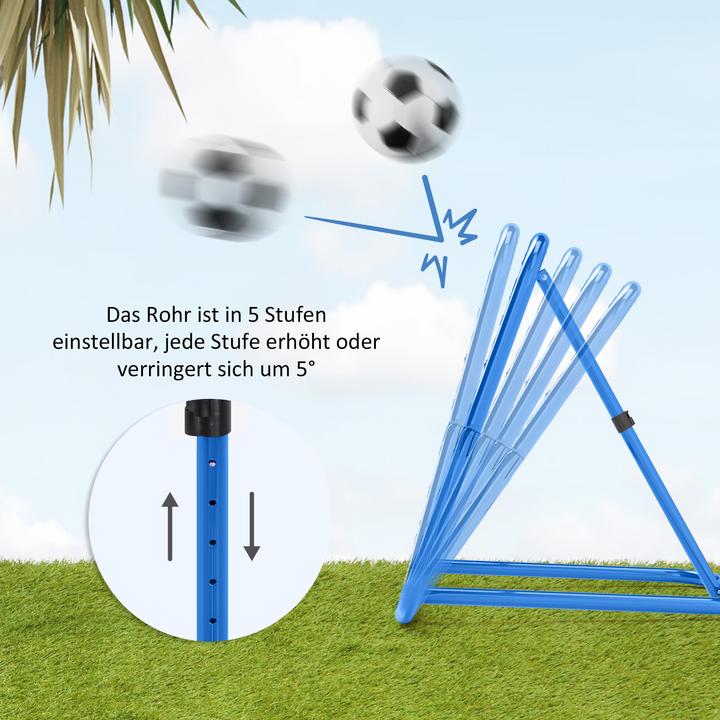 Actual product image Homcom Fussball Rebounder PE, Metall Blau