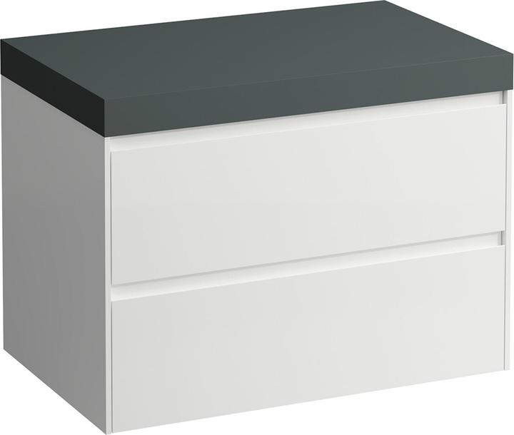 Produktbild Laufen Lani Waschtischplatte verkehrsgrau inkl. Unterschrank, ohne Ausschnitt, 785x495x580mm, H40555