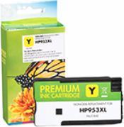 Actual product image Compatible Static-Control HP Ink No.953 XL Yellow (F6U18AE) New chip (Y)