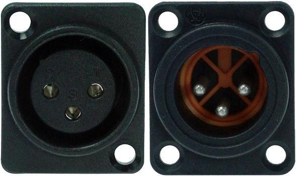 Actual product image Enova XLR wall plug/coupling set 3 pole, black