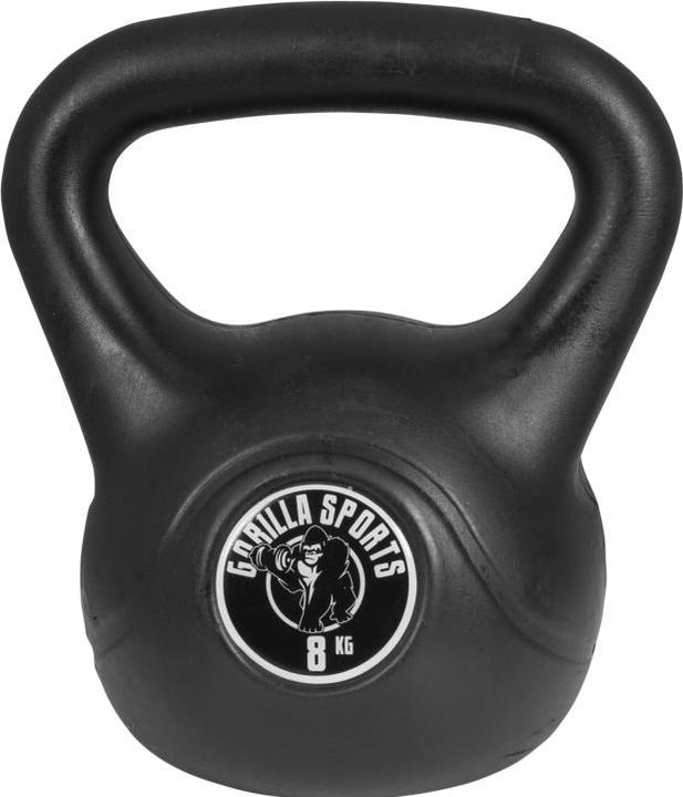 Actual product image Gorilla Sports Kettlebell plastic (1 x 8 kg, 1 x 10 kg, 1 x 12 kg)