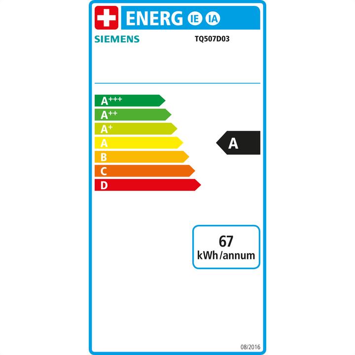 Label énergétique Siemens EQ.500 Intégral