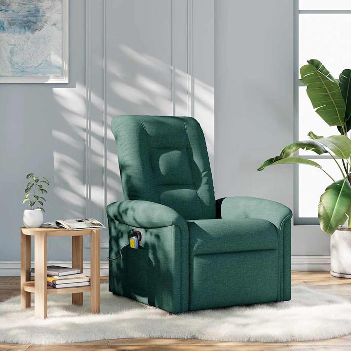 Image du produit VidaXL Fauteuil de massage Vert foncé Tissu Massage Fauteuil TV