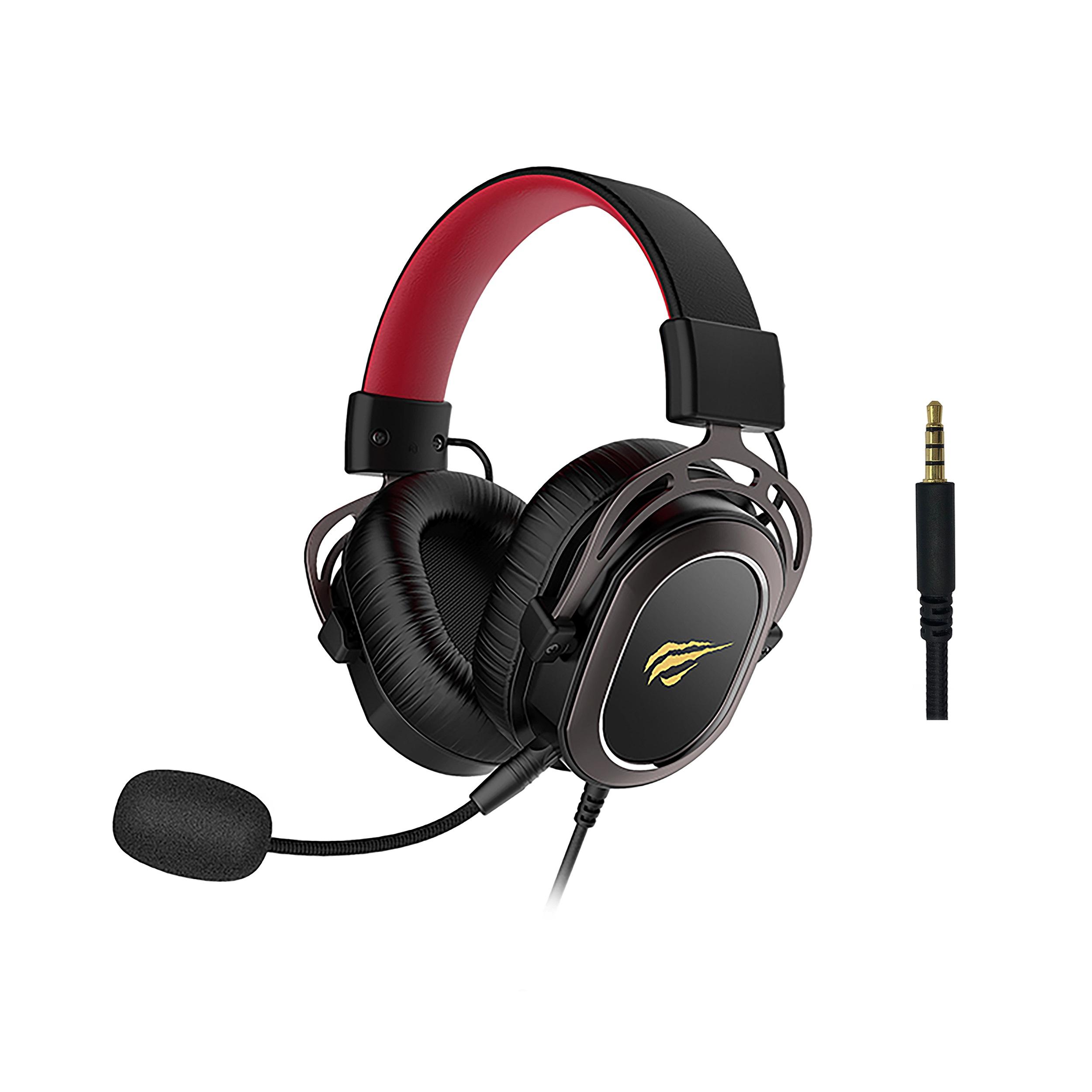 Havit H2008D (Kabelgebunden), Gaming Headset, Schwarz, Rot