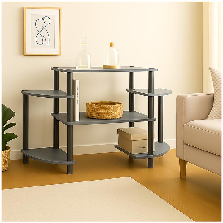 Produktbild HTI-Living Regal Stack mit 6 Ablageflächen Beton (128 x 40 x 58 cm)
