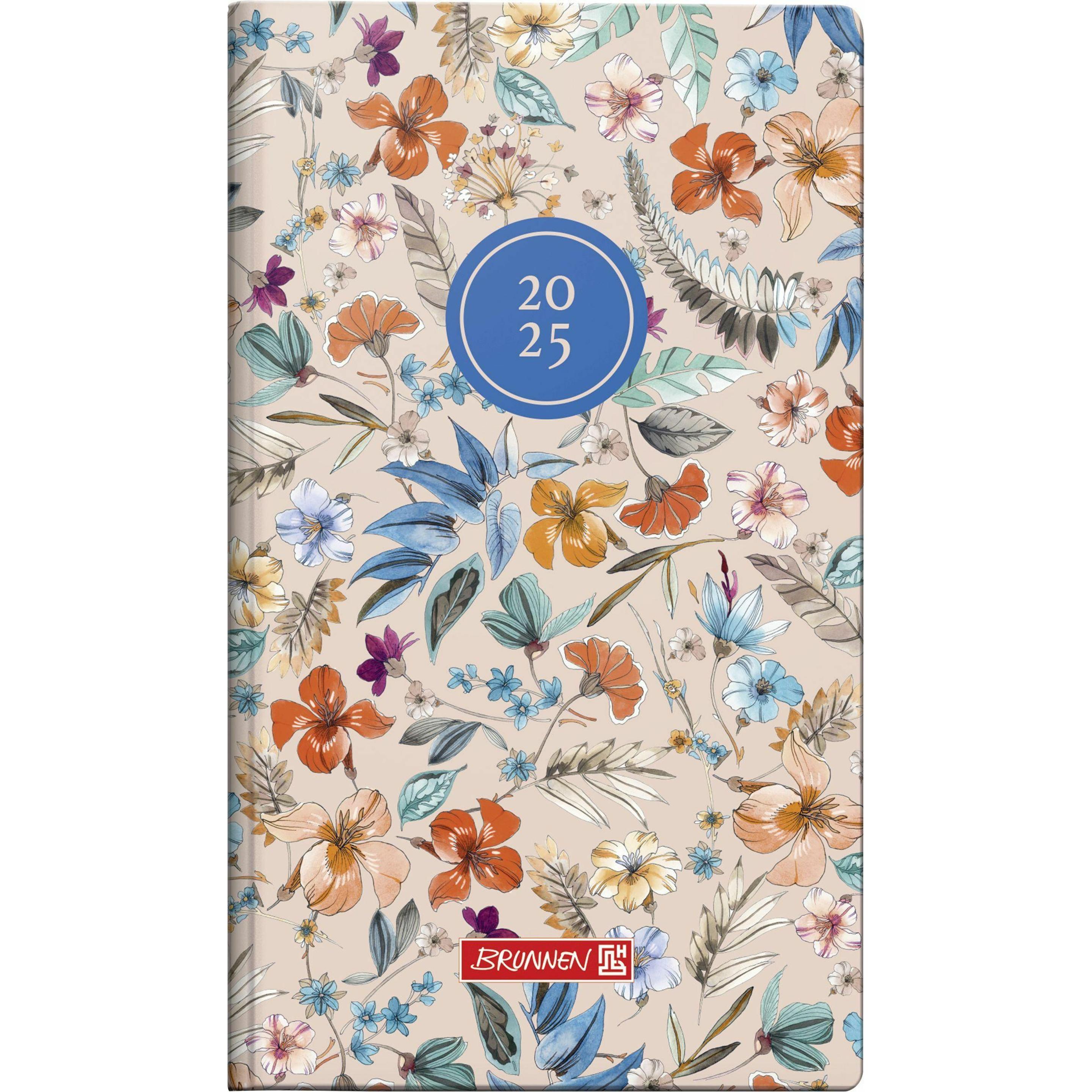 Baier & Schneider, Agenda, Brunnen 1075615025 Taschenkalender Modell 756 (2025) 'Botanical' 2 Seiten = 1 Woche A6 144 S ...