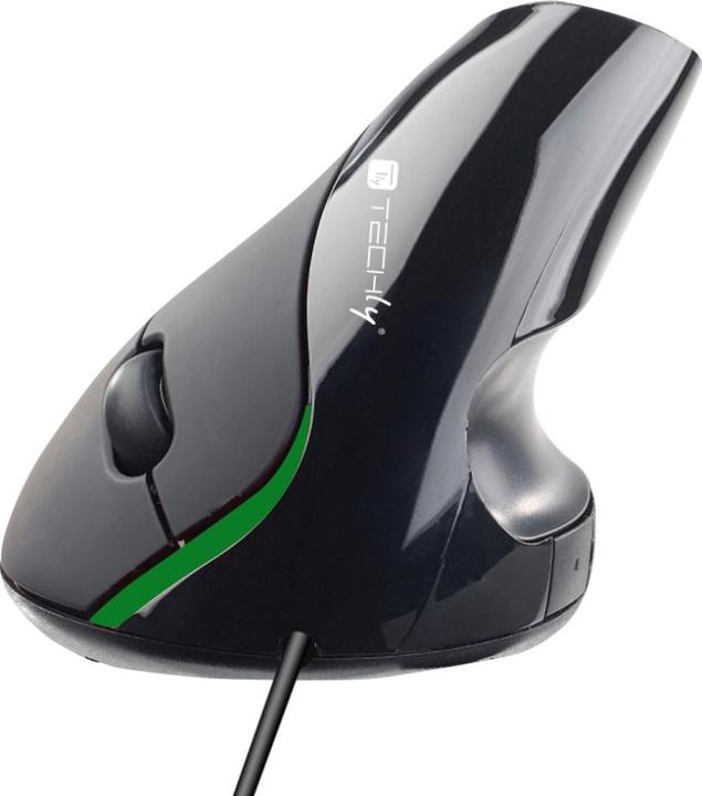 Actual product image Techly USB Ergonomic Vertical Mouse 1000dpi Black (Cable)