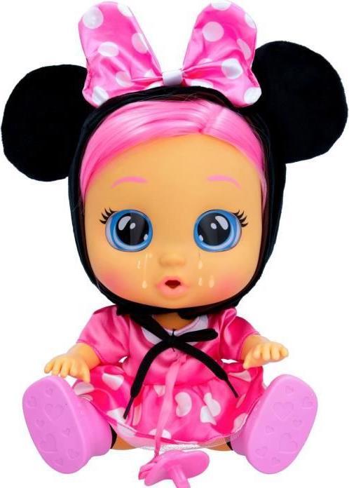 Produktbild Magni CRY BABIES Dressy Minnie Interaktive Puppe, die echte Kullertränen weint, mit Haaren zum Stylen, Kle