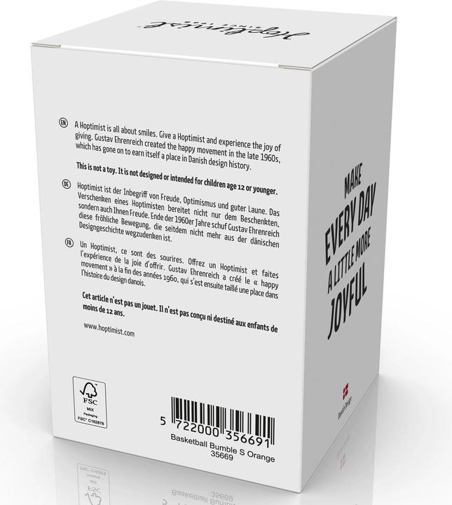 Actual product image Hoptimist Basketball Bumble S Orange 7,6cm