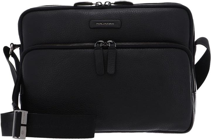 Actual product image Piquadro Leather Shoulder Strap with Two Pockets