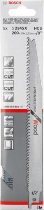 Produktbild Bosch Professional Zubehör Säbelsägeblatt S 2345 X, Progressor for Wood, 5er-Pack