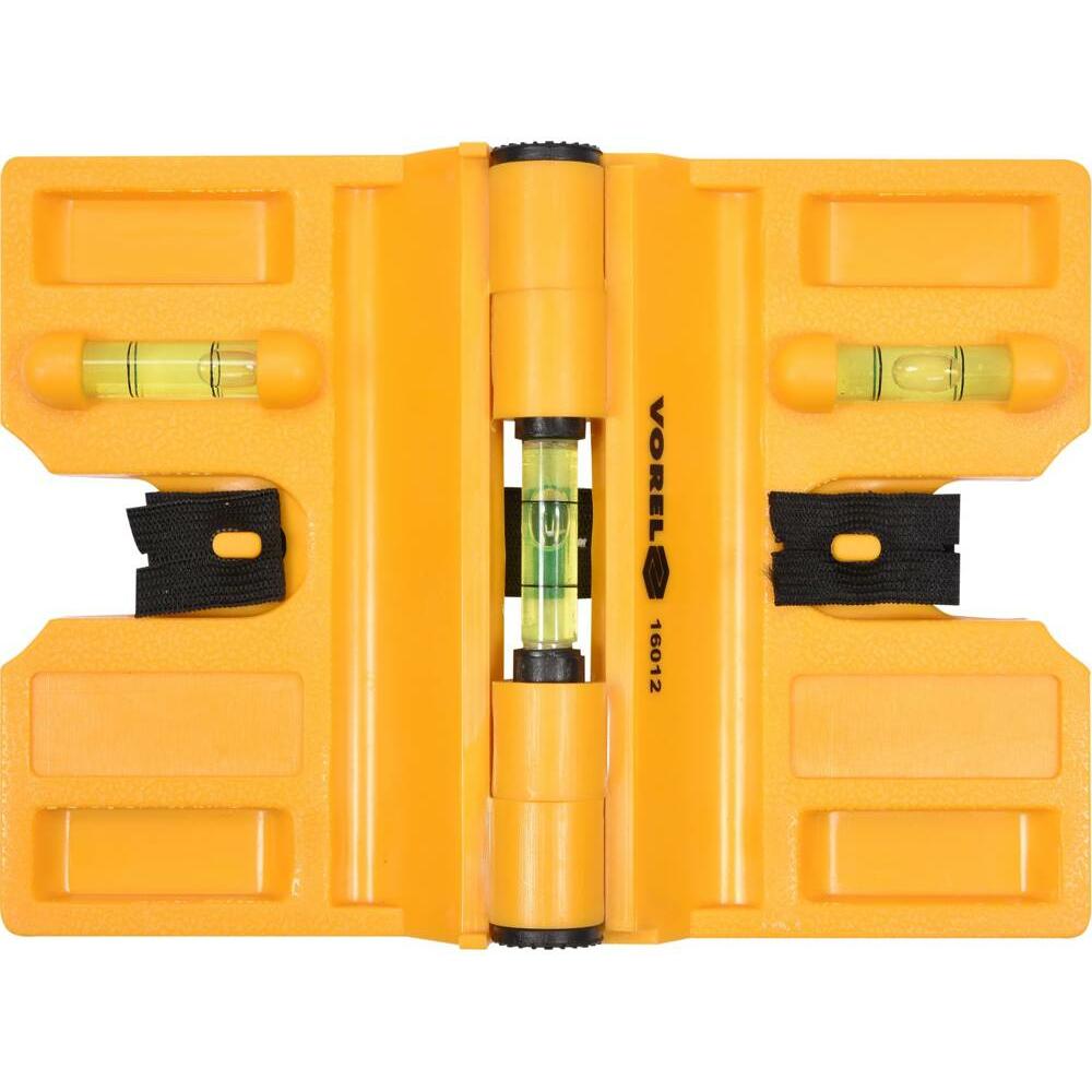 Vorel, Wasserwaage, Pfostenwasserwaage Fügelwasserwaage Winkelwasserwaage mit Magneten (13.50 cm)