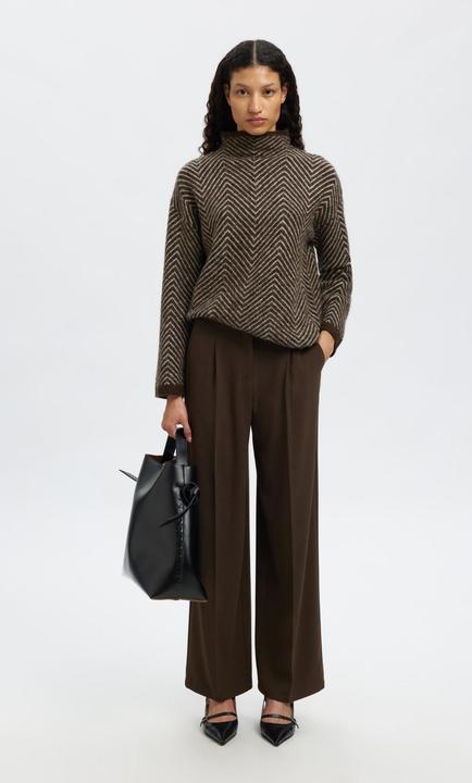 Produktbild Selected Fischgrät Wollgemisch Pullover (S)