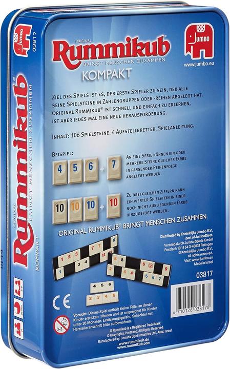 Image du produit Jumbo Rummikub Compact (Allemand, 2 - 4 Joueur)